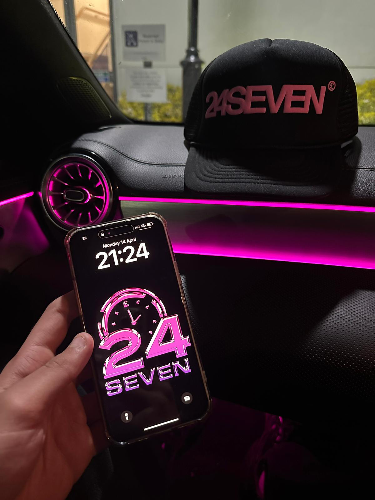 24SEVEN HAT - Black & Pink